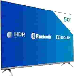 Smart TV Philips 50' 50PUG6654/78 4K UHD HDR10+ Dolby Vision Dolby Atmos Bluetooth WiFi 3 HDMI 2 USB - Prata Bordas ultrafinas