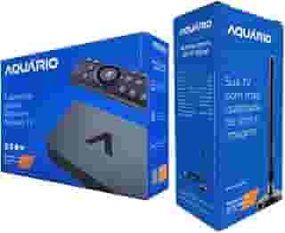 Conversor Digital Aquário DTV-9000 com Antena – Gravador Full HD, HDMI e AV, Preto, Compatível com TVs Antigas e Novas