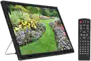 GOWENIC Monitor LCD de TV portátil de 16 polegadas, sintonizador digital embutido ATSC, TV digital ATSC televisão digital de alta sensibilidade para carro, barco e uso doméstico