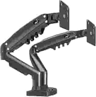 ELG, F160N, Suporte Articulado de Mesa com Pistão a Gás e Ajuste de Altura, 2 Monitores de 17' a 35', Com Organizador de Cabos, Capacidade de 2kg a 9kg, Preto