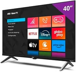 Smart TV 40' AOC Roku TV DLED Full HD 40S5045/78G - 220V