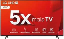 Smart TV LG 55' 55UT801C0SA 4K UHD Bluetooth 2 USB 3 HDMI Wi-fi Thinq AI Assistência Alexa Design Ultrafino Controle Smart Magic Webos 24