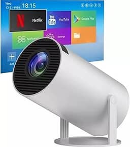 Mini Projetor Portatil 5g Wifi 6 Bluetooth 5.0 AOPVUI Android 11 HY300 Projetor 4K 1080 Full HD Suporte 8000 Lumens Para Celular LED Projete até 130 polegadas