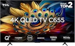 Smart TV TCL 55 Polegadas QLED 4K C655 WiFi Bluetooth Google TV HDR10+ Subwoofer Dolby Atmos 55C655