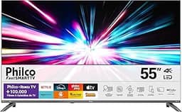 Smart TV 55' Philco 4K UHD LED Roku TV Dolby Audio P55CRA