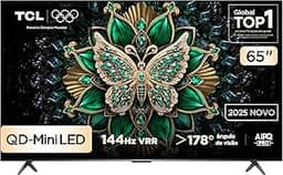 Smart TV TCL 65 Polegadas QLED Mini LED 4K C6K WiFi Bluetooth Google TV 4 HDMI 144Hz HDR10+ 65C6K